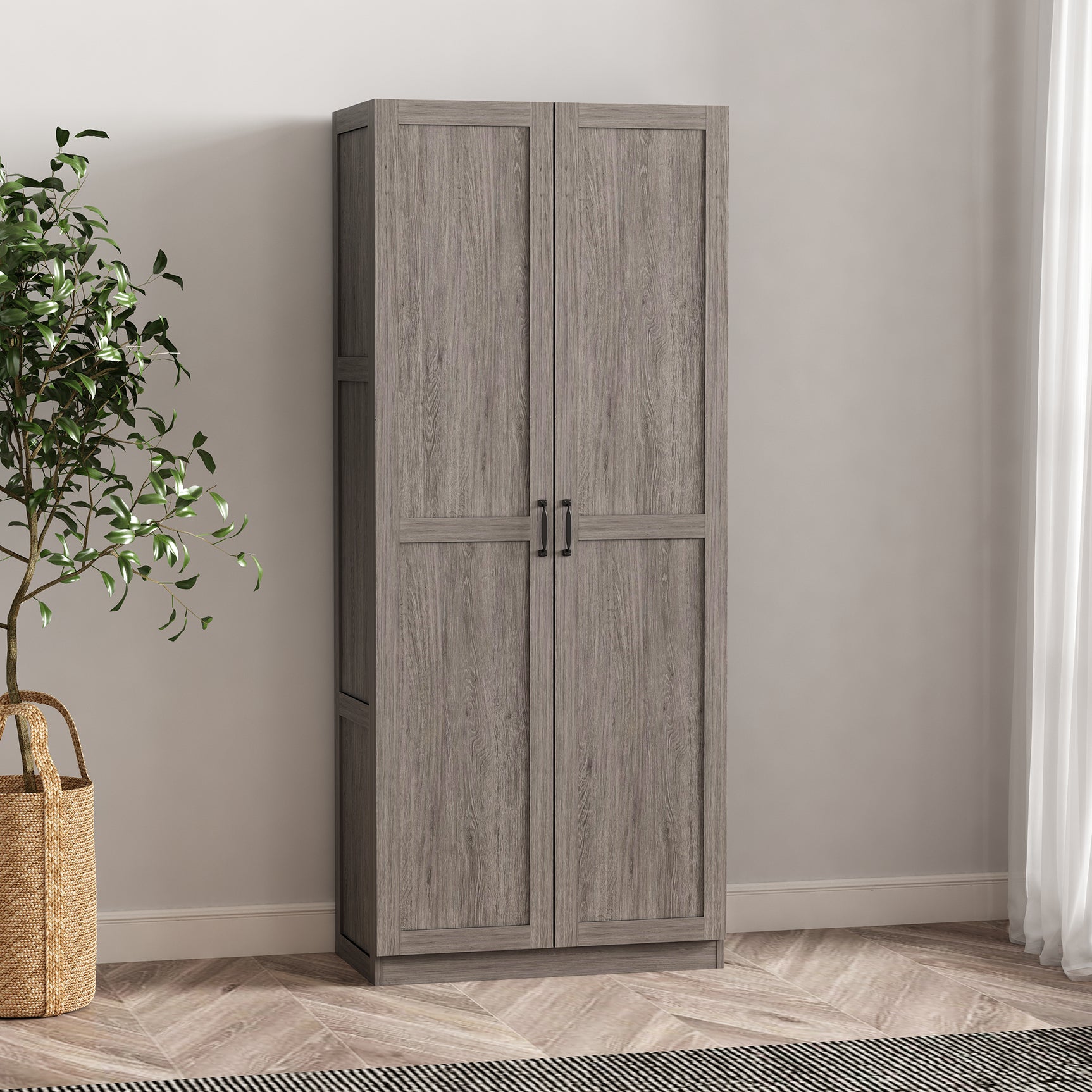 Cornelia Storage Closet 2.0 in Grey - Ornate Home