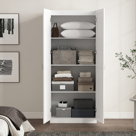 Cornelia Storage Closet 2.0 in White - Ornate Home
