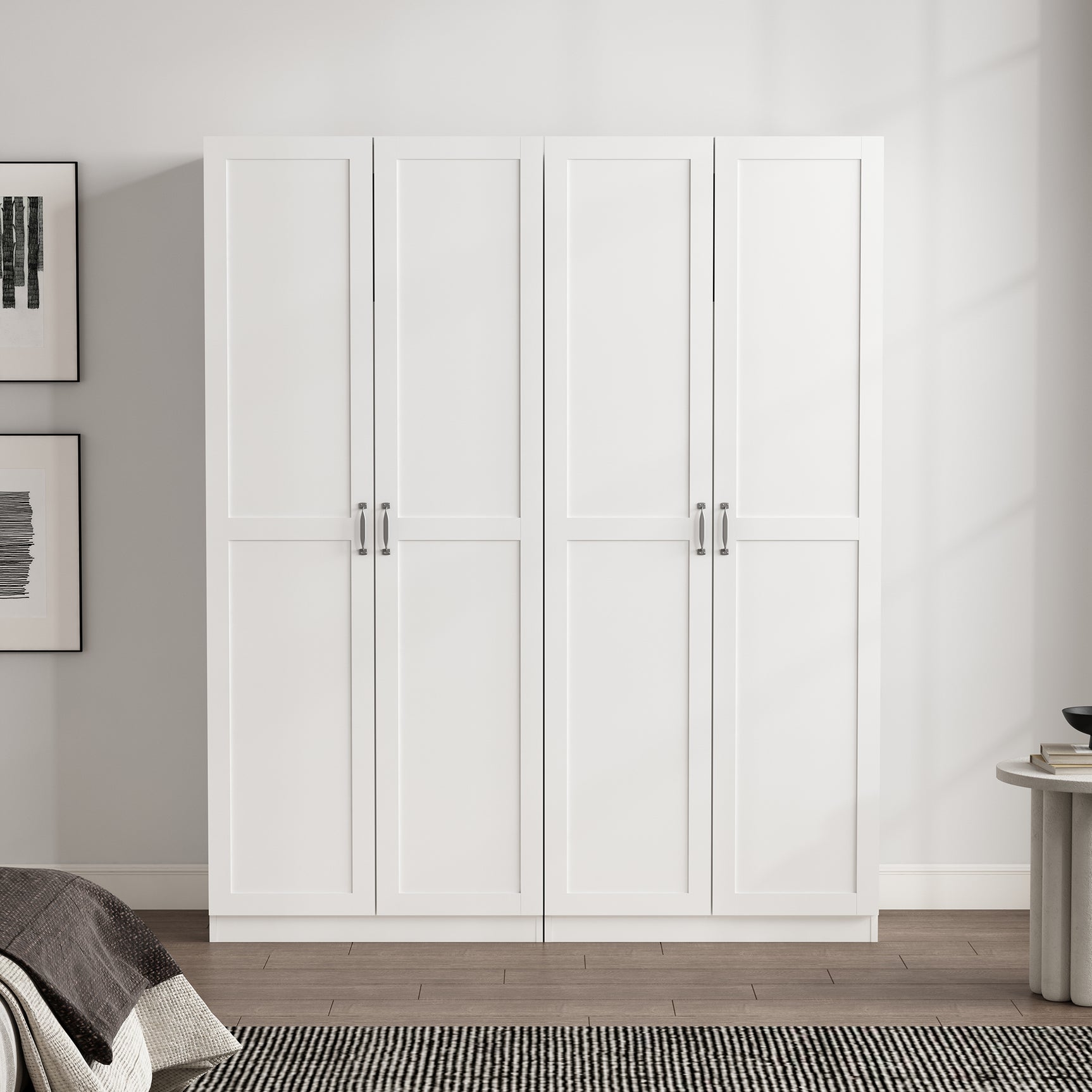 Cornelia Storage Closet 2.0 in White (set of 2) - Ornate Home