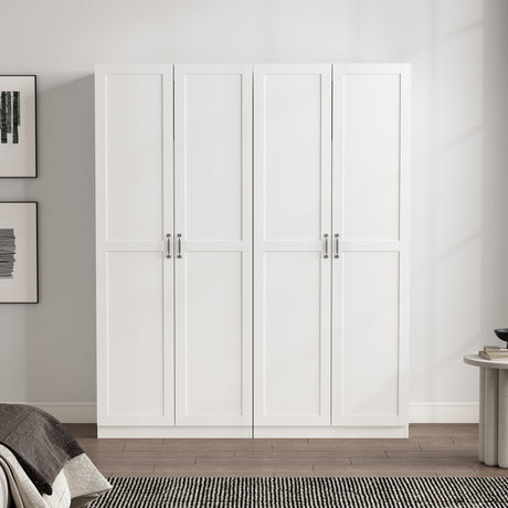 Cornelia Storage Closet 2.0 in White (set of 2) - Ornate Home