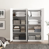 Cornelia Storage Closet 2.0 in White (set of 2) - Ornate Home