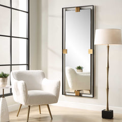 Cornerstone Black/Gold Oversized Mirror - Ornate Home