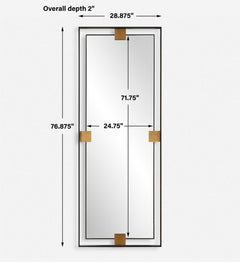 Cornerstone Black/Gold Oversized Mirror - Ornate Home