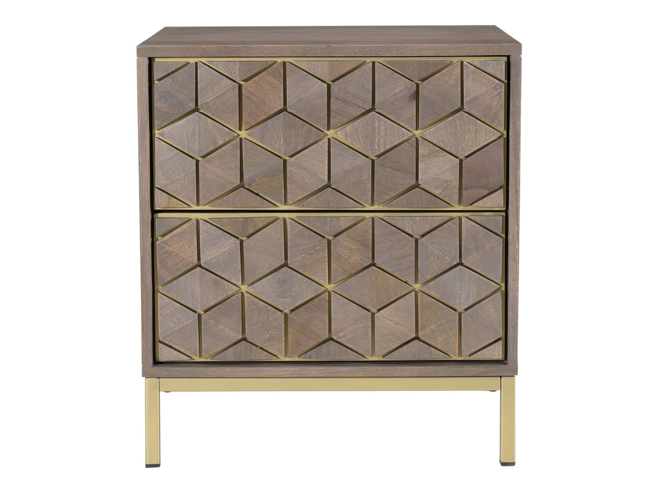 Corolla Grey Nightstand - Ornate Home