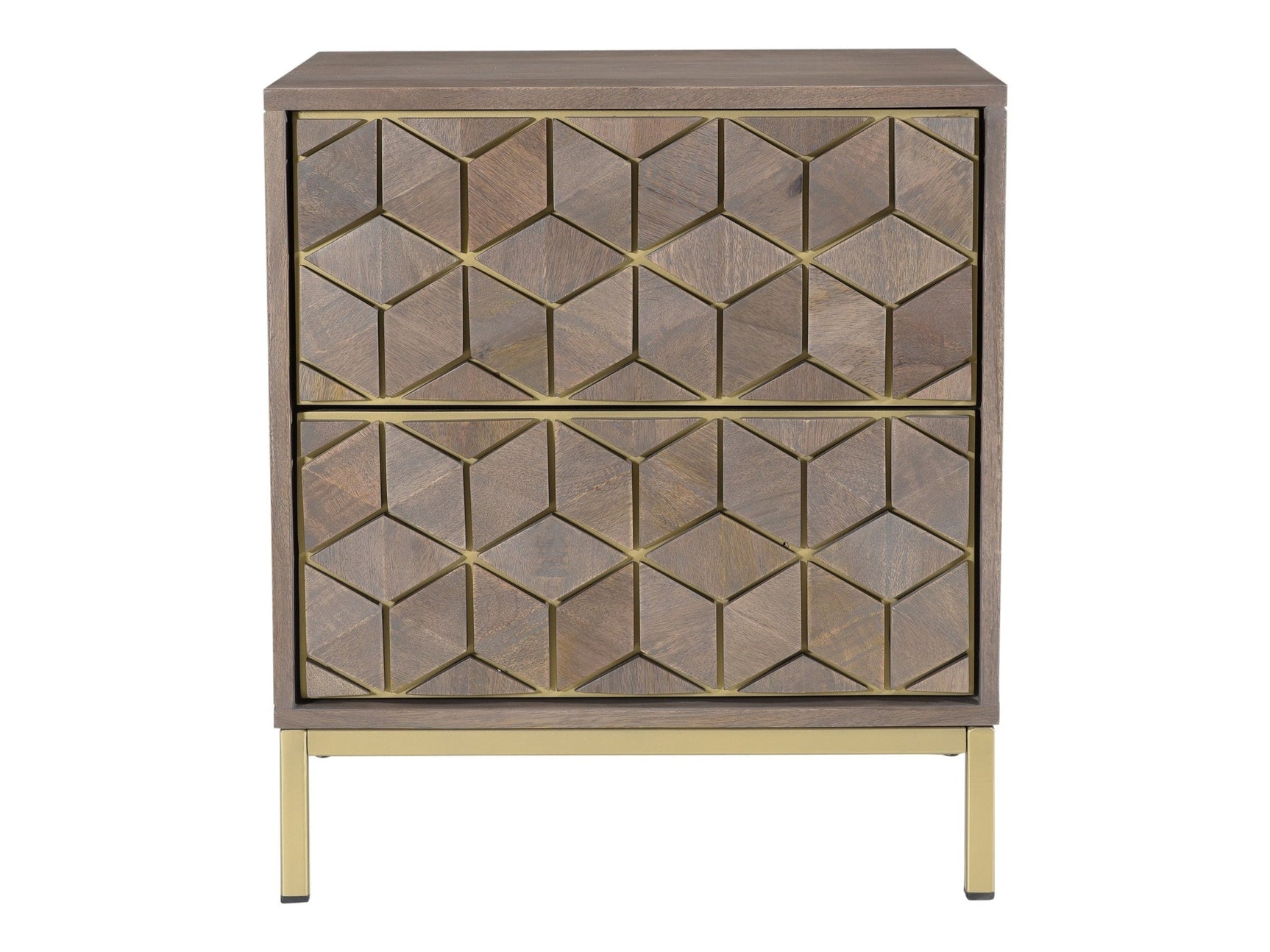 Corolla Grey Nightstand - Ornate Home