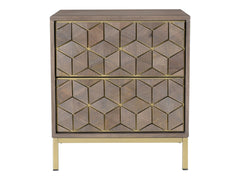 Corolla Grey Nightstand - Ornate Home