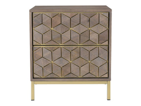 Corolla Grey Nightstand - Ornate Home