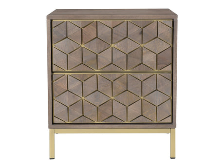 Corolla Grey Nightstand - Ornate Home