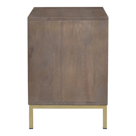 Corolla Grey Nightstand - Ornate Home