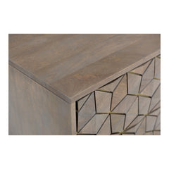 Corolla Grey Nightstand - Ornate Home