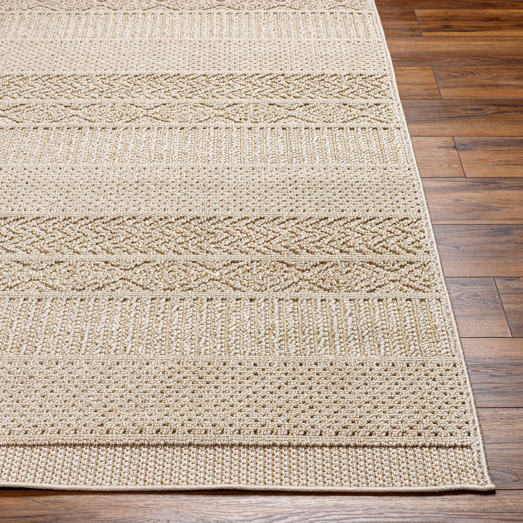 Corom Beige Outdoor Area Rug - Clearance - Ornate Home