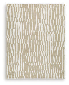 Corrbell Beige/White Large Rug - Ornate Home