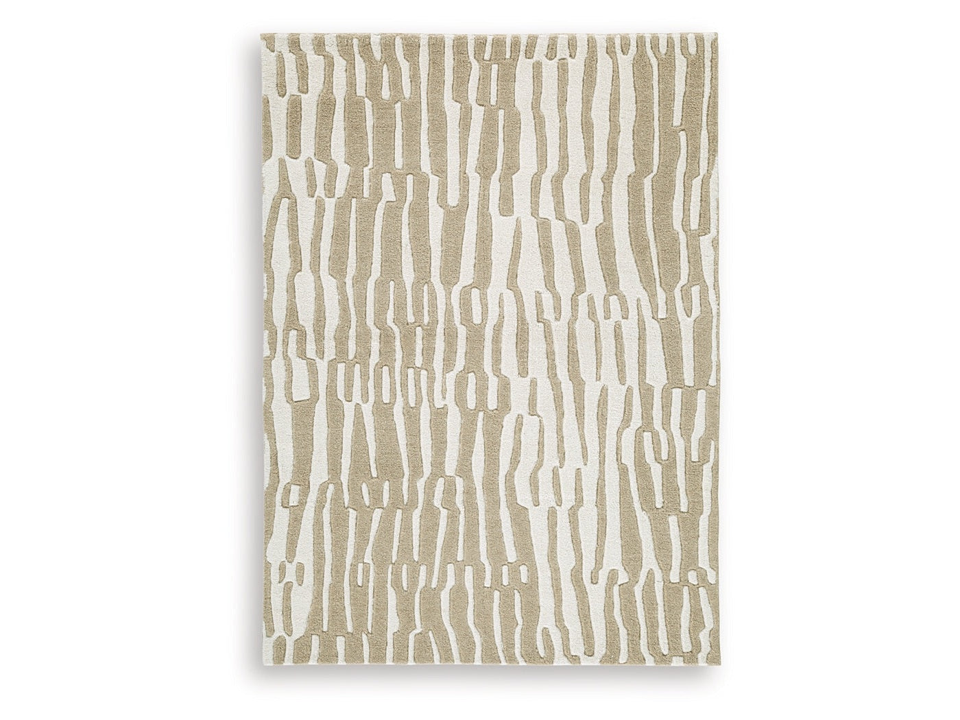 Corrbell Beige/White Medium Rug (Online Special Price) - Ornate Home