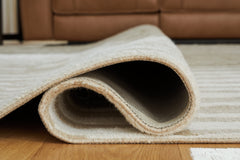 Corrbell Beige/White Medium Rug - Ornate Home