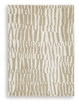 Corrbell Beige/White Medium Rug - Ornate Home