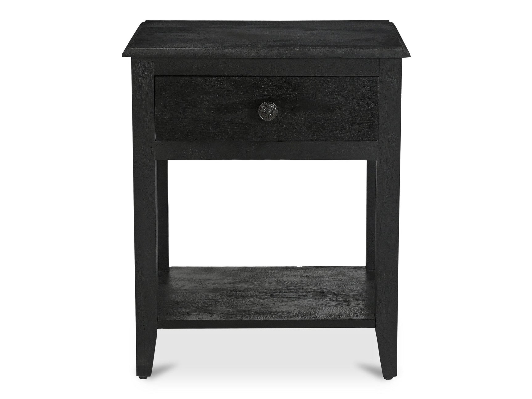 Corrine Antique Black Nightstand - Ornate Home
