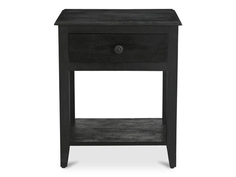 Corrine Antique Black Nightstand - Ornate Home