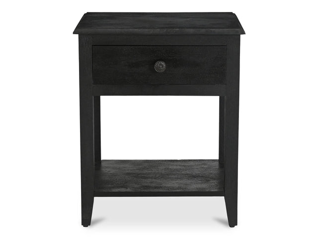 Corrine Antique Black Nightstand - Ornate Home