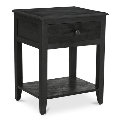 Corrine Antique Black Nightstand - Ornate Home
