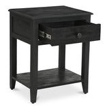 Corrine Antique Black Nightstand - Ornate Home