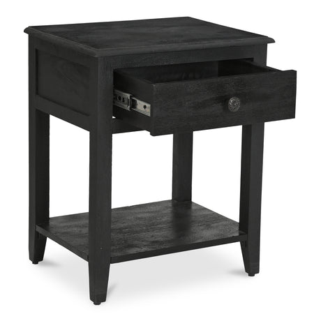 Corrine Antique Black Nightstand - Ornate Home