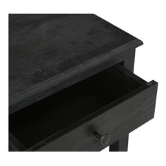 Corrine Antique Black Nightstand - Ornate Home