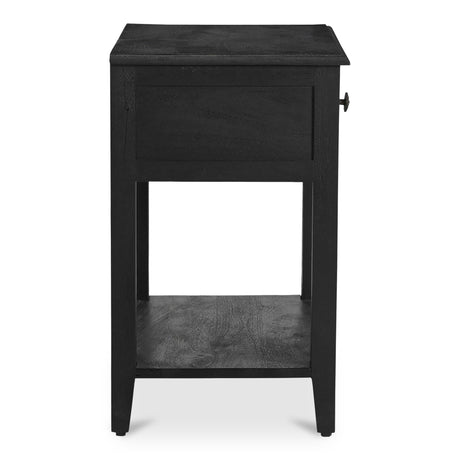 Corrine Antique Black Nightstand - Ornate Home