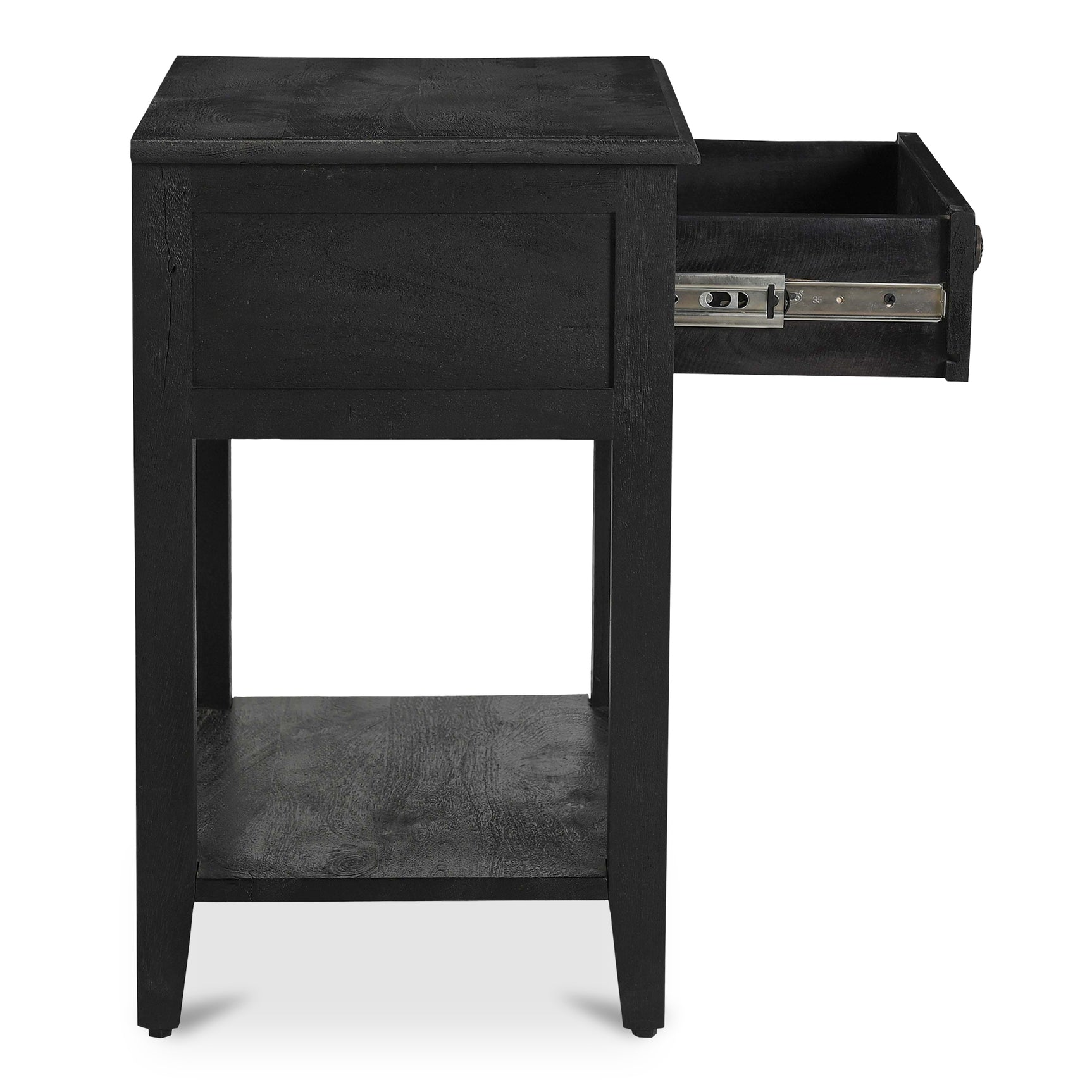 Corrine Antique Black Nightstand - Ornate Home