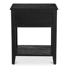 Corrine Antique Black Nightstand - Ornate Home