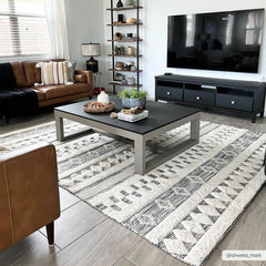 Corry Cream&Black Wool Rug - Clearance - Ornate Home