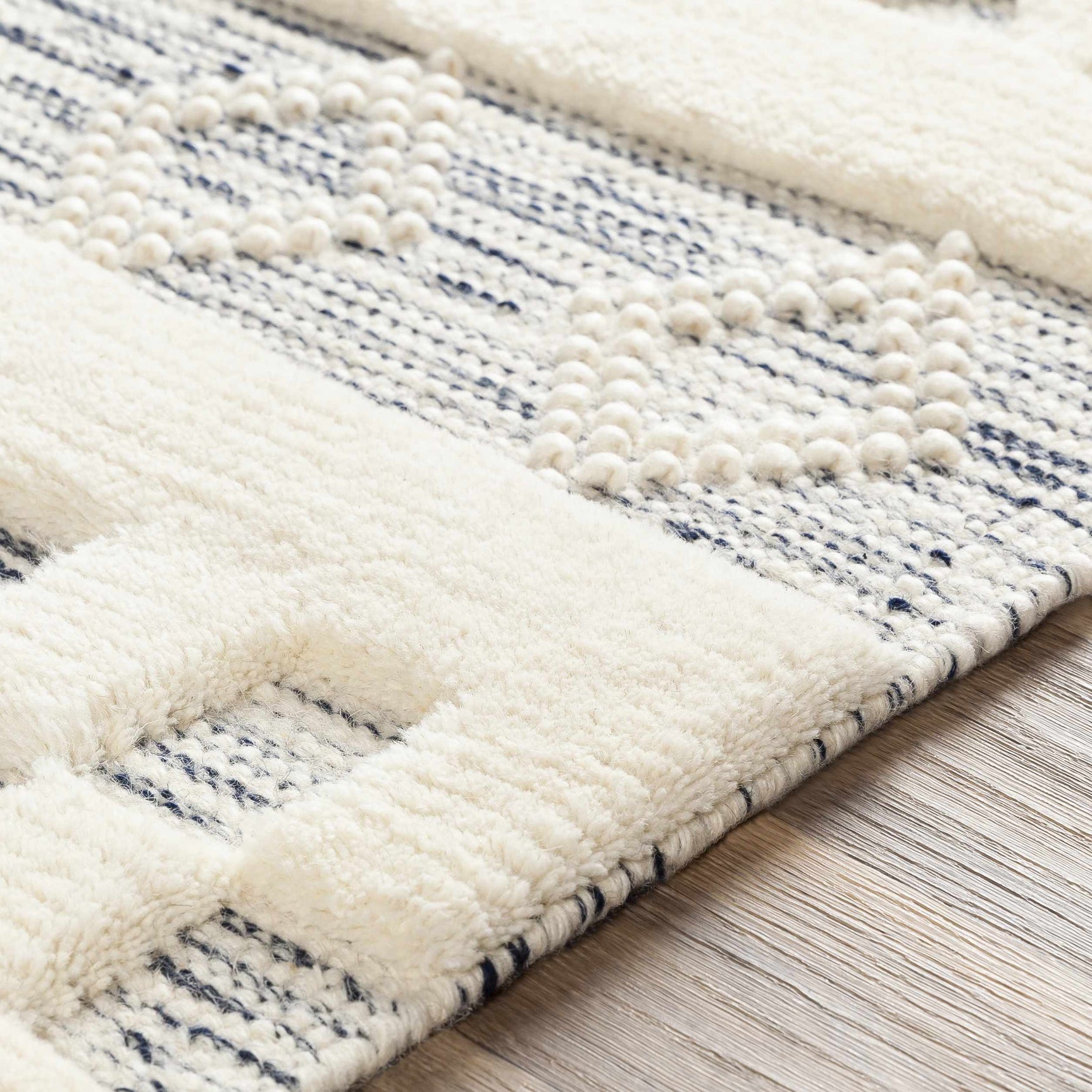 Corry Cream&Black Wool Rug - Clearance - Ornate Home