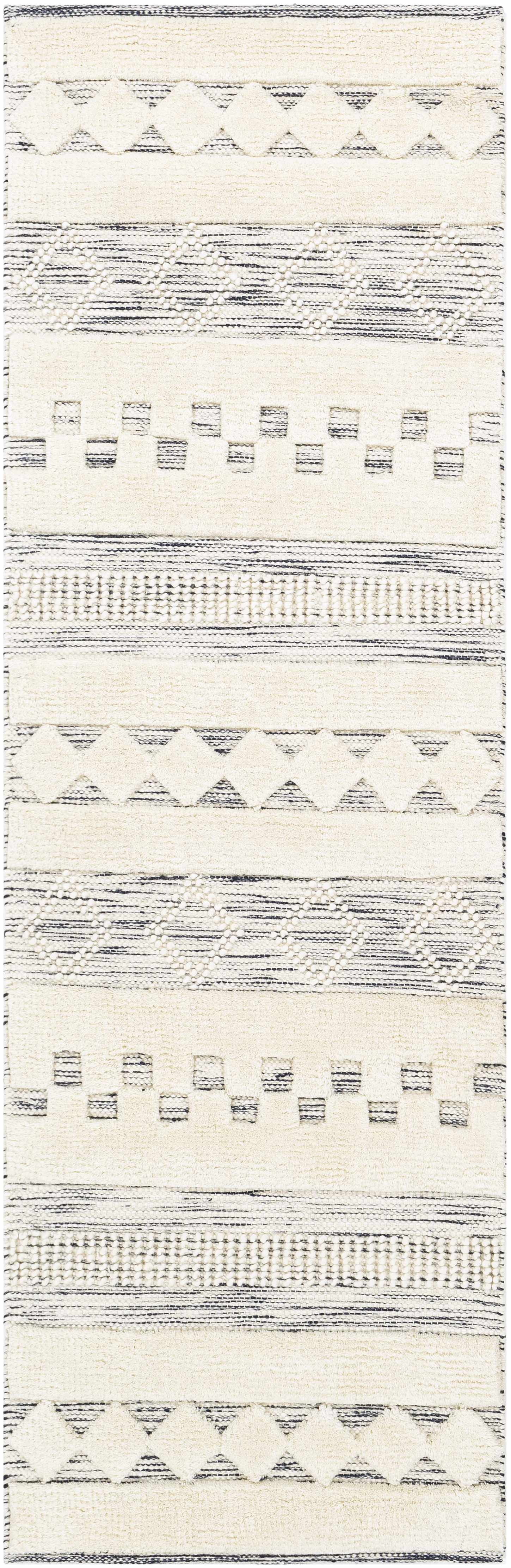 Corry Cream&Black Wool Rug - Clearance - Ornate Home