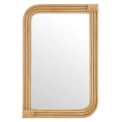 Corsica Natural Curved Rectangle Rattan Wall Mirror - Ornate Home
