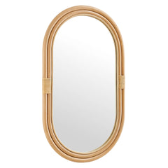 Corsica Natural Oval Rattan Wall Mirror - Ornate Home