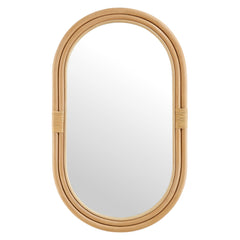 Corsica Natural Oval Rattan Wall Mirror - Ornate Home