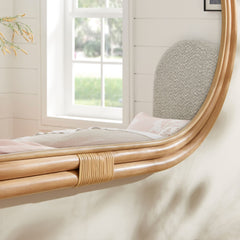 Corsica Natural Oval Rattan Wall Mirror - Ornate Home