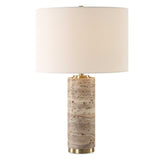 Cortado Brown/Gold Travertine Table Lamp - Ornate Home