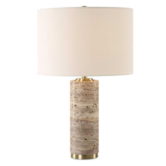 Cortado Brown/Gold Travertine Table Lamp - Ornate Home