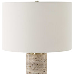 Cortado Brown/Gold Travertine Table Lamp - Ornate Home
