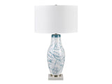 Cortana White/Blue Table Lamp - Ornate Home