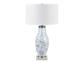 Cortana White/Blue Table Lamp - Ornate Home