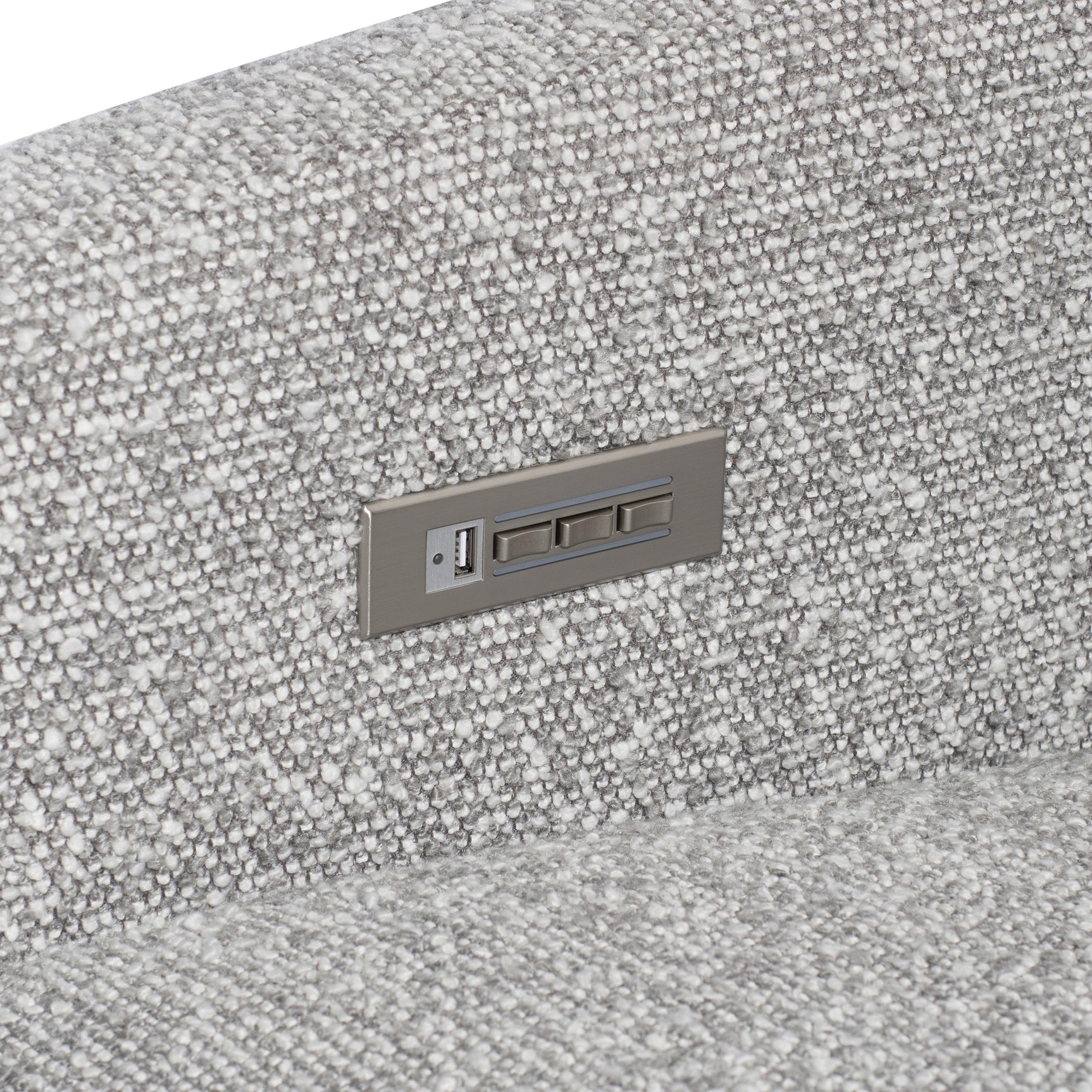 Cortina Grey Fabric Power Motion Chair - Ornate Home