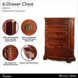 Cortina Honey Walnut 6-Drawer Chest - Ornate Home