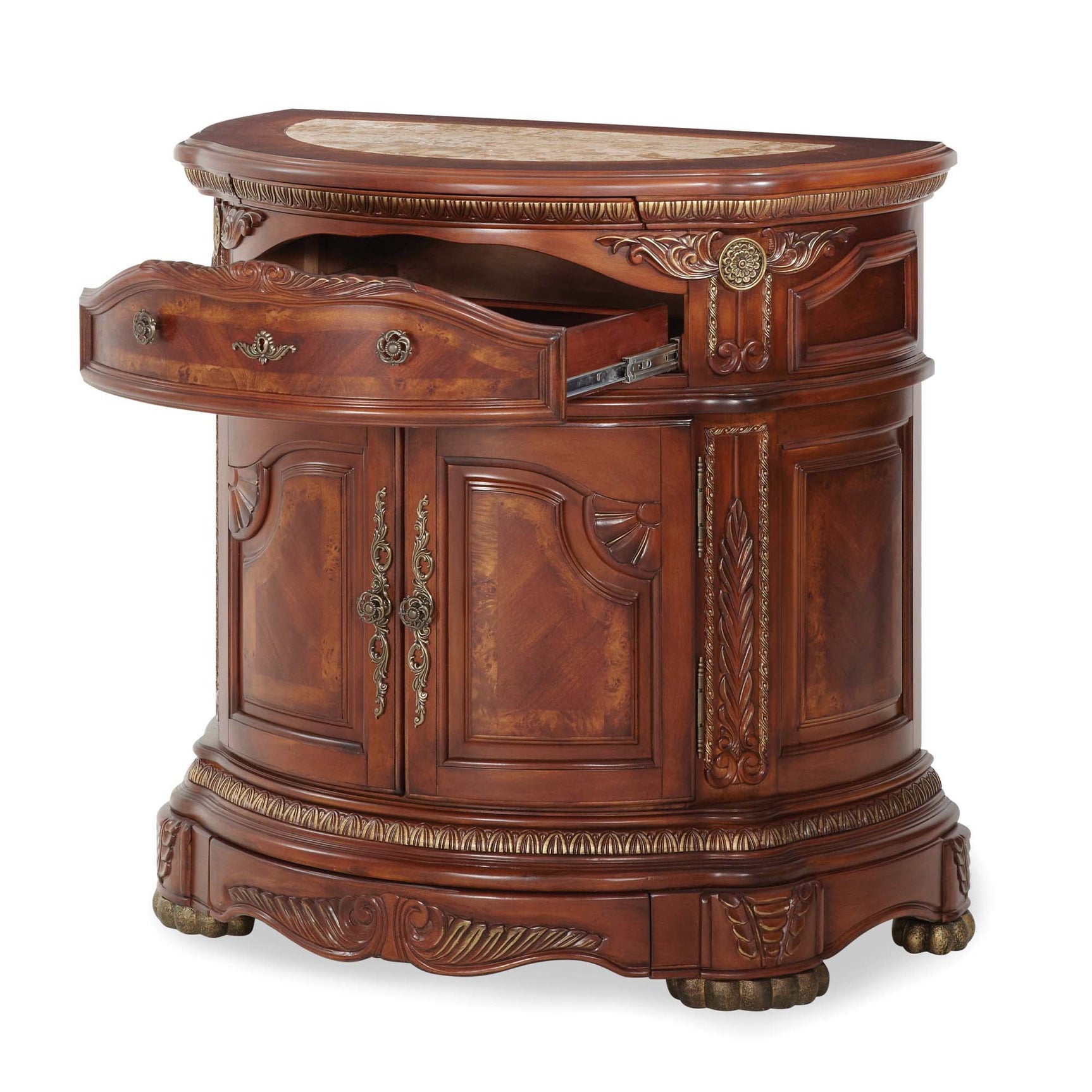 Cortina Honey Walnut Bedside Chest - Ornate Home