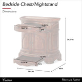 Cortina Honey Walnut Bedside Chest - Ornate Home
