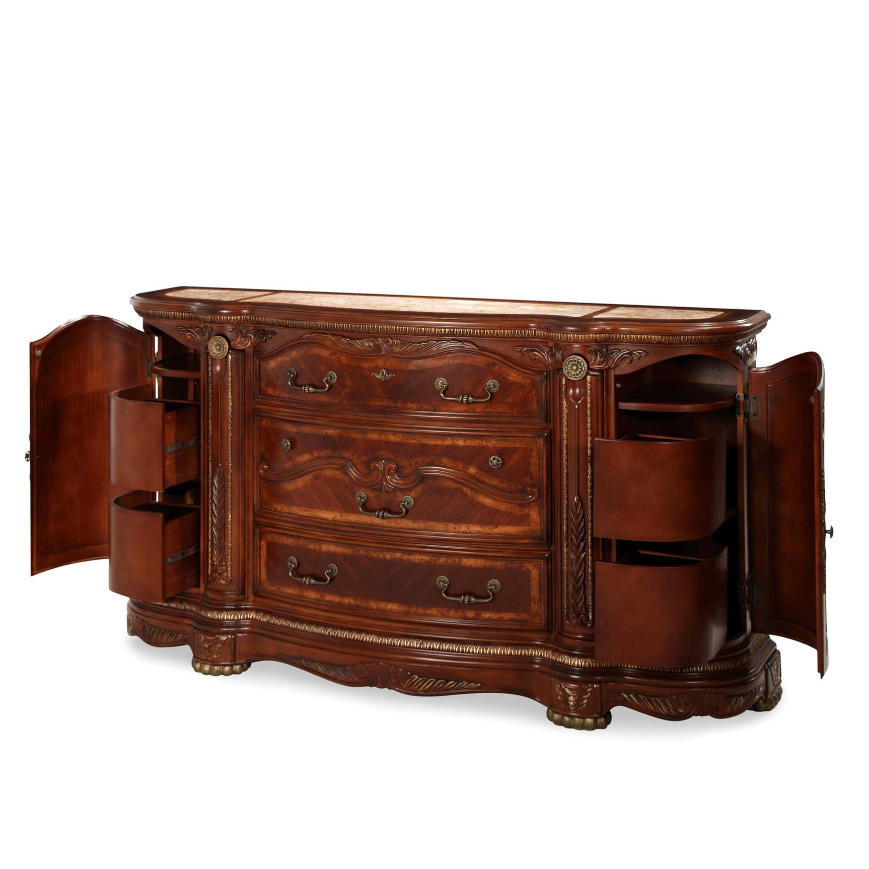 Cortina Honey Walnut Dresser - Ornate Home