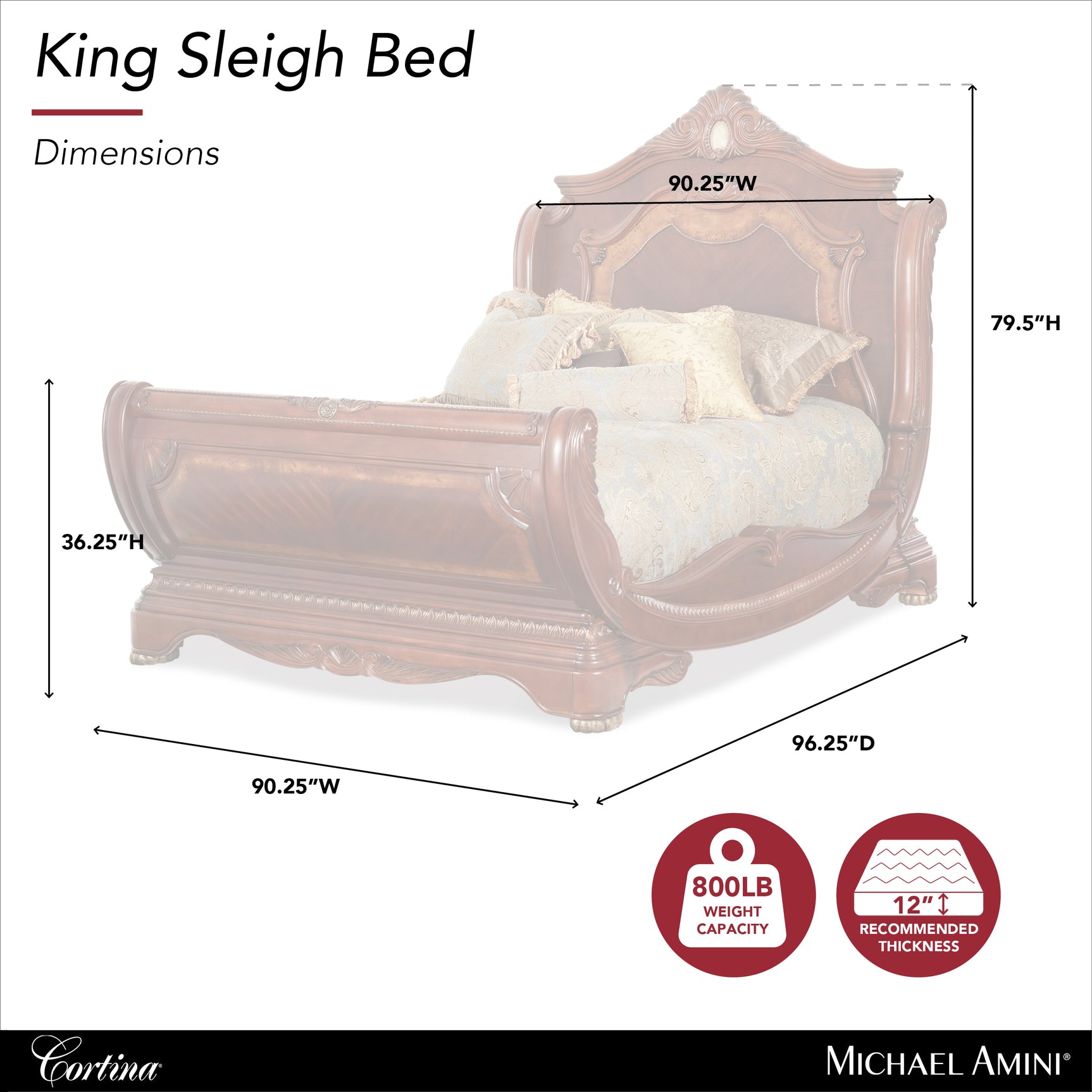 Cortina Honey Walnut Eastern King Sleigh Bed - Ornate Home