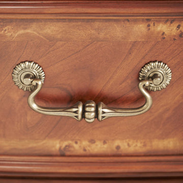 Cortina Honey Walnut Leather Bedside Bench - Ornate Home