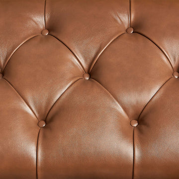 Cortina Honey Walnut Leather Bedside Bench - Ornate Home