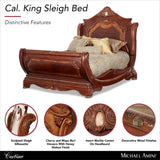 Cortina Honey Walnut/Quarry Cal. King Sleigh Bed - Ornate Home